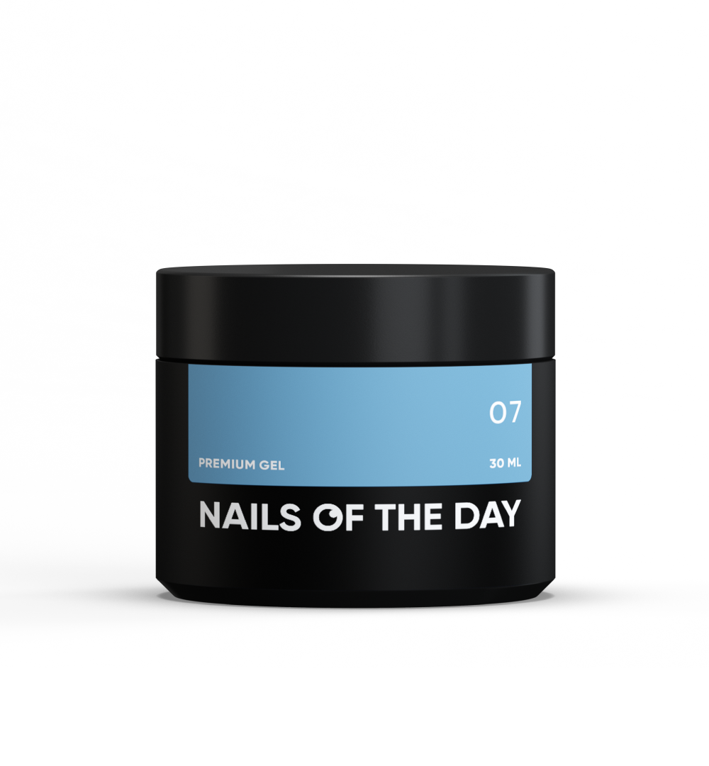NAILSOFTHEDAY Premium gel 07 — pale blue building gel, 30 ml