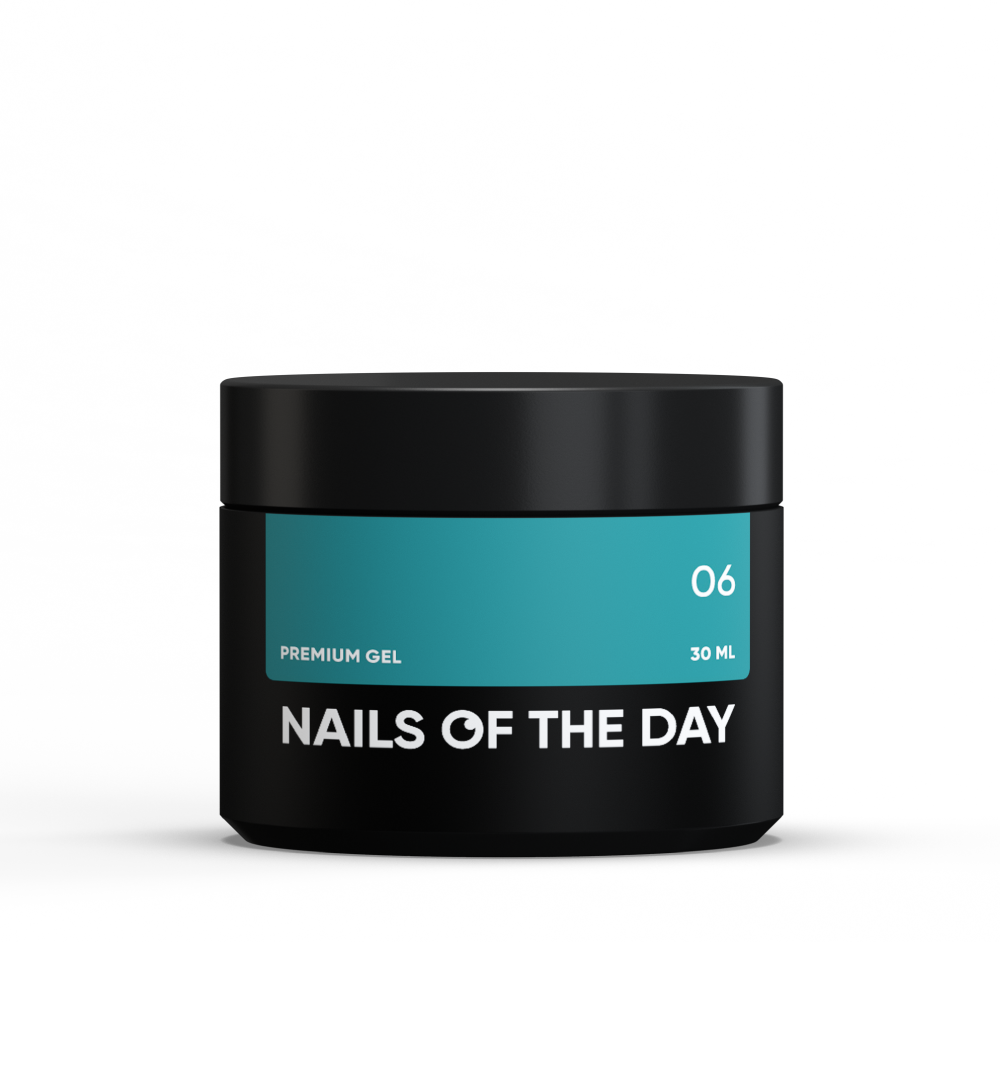 NAILSOFTHEDAY Premium geeli 06 — turkoosi rakennusgeeli, 30 ml