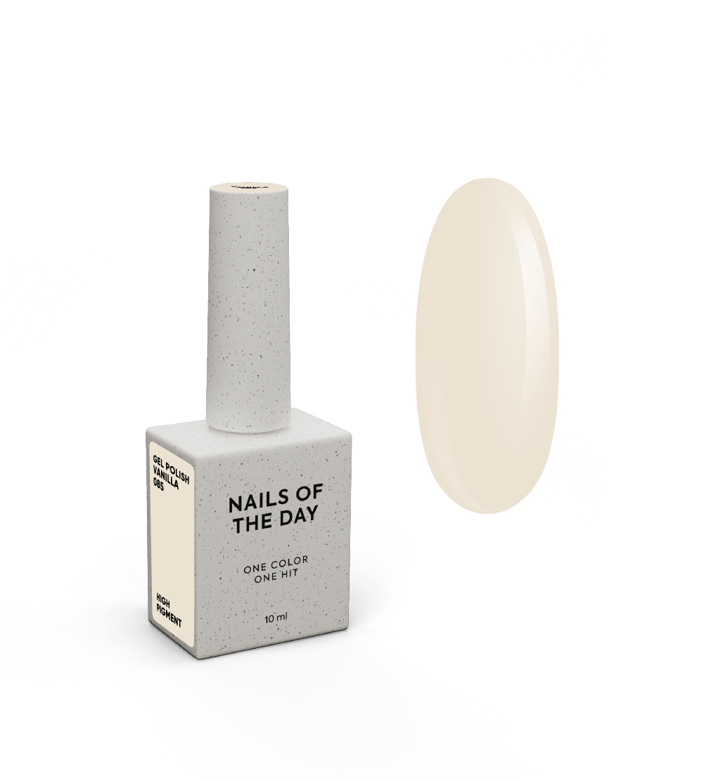 NAILSOFTHEDAY Gel Polish Vanilla — vanilje geellakk küünte katmiseks ühes kihis, 10 ml