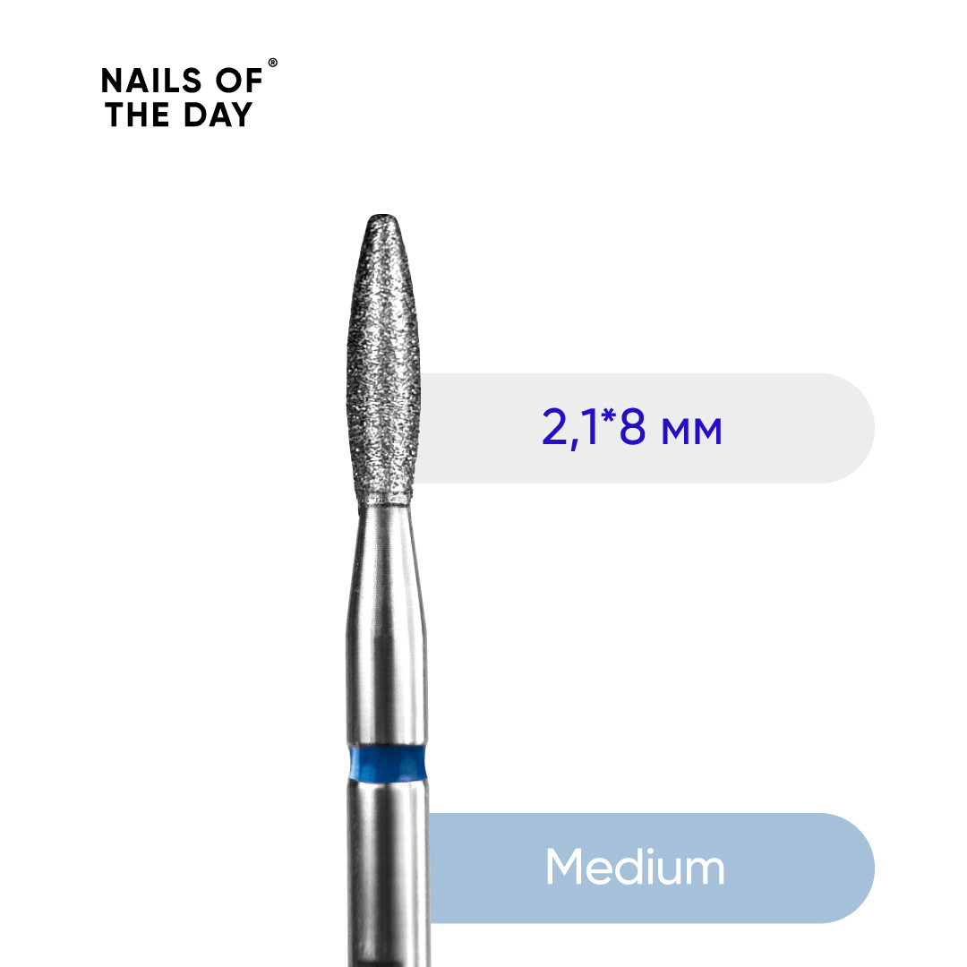 Nailsoftheday Leeklõikur - teemantleeklõikur sinine, 2,1*8 mm (ümardatud ots)