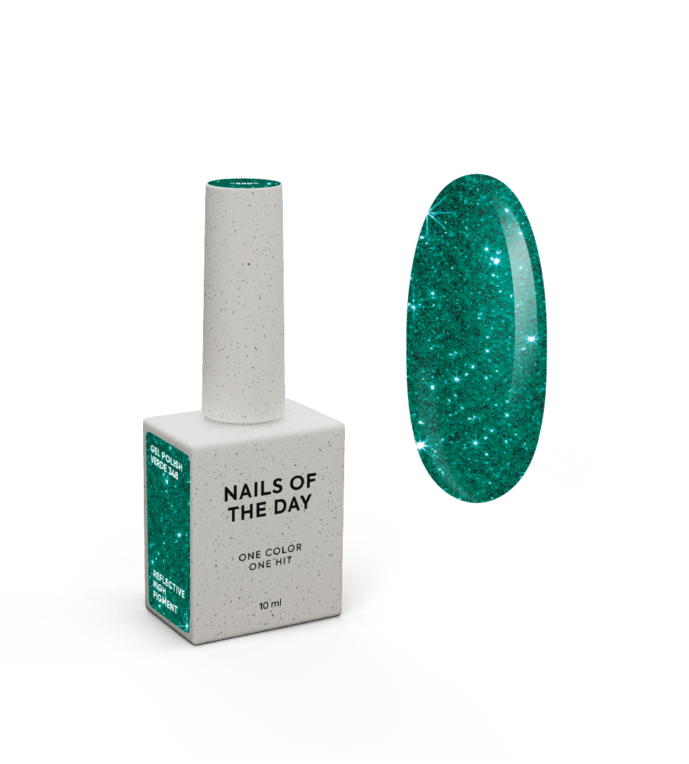 NAILSOFTHEDAY Geellakk Verde — roheline peegeldav geellakk küüntele, 10 ml