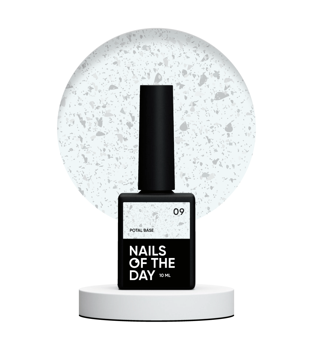 NAILSOFTHEDAY Potal base 09 – piima-hõbedane põhi hõbepotaaliga, 10 ml