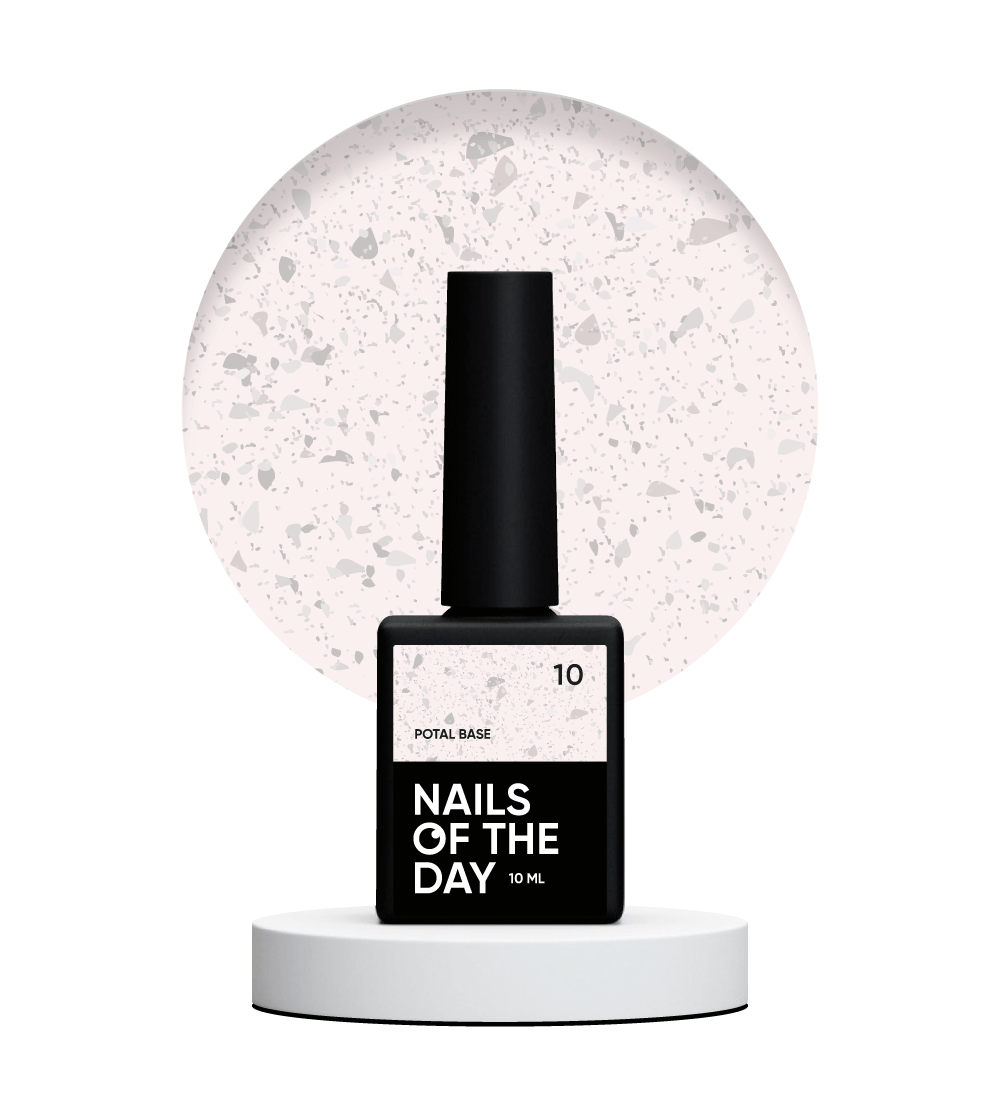 NAILSOFTHEDAY Potal base 10 - külm piimapõhi hõbedase potaliga küüntele, 10 ml
