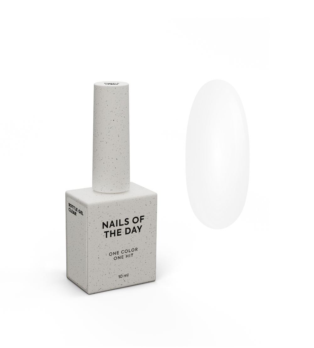 NAILSOFTHEDAY Bottle gel clear – läbipaistev eriti tugev küünte tugevdamise geel, 10 ml