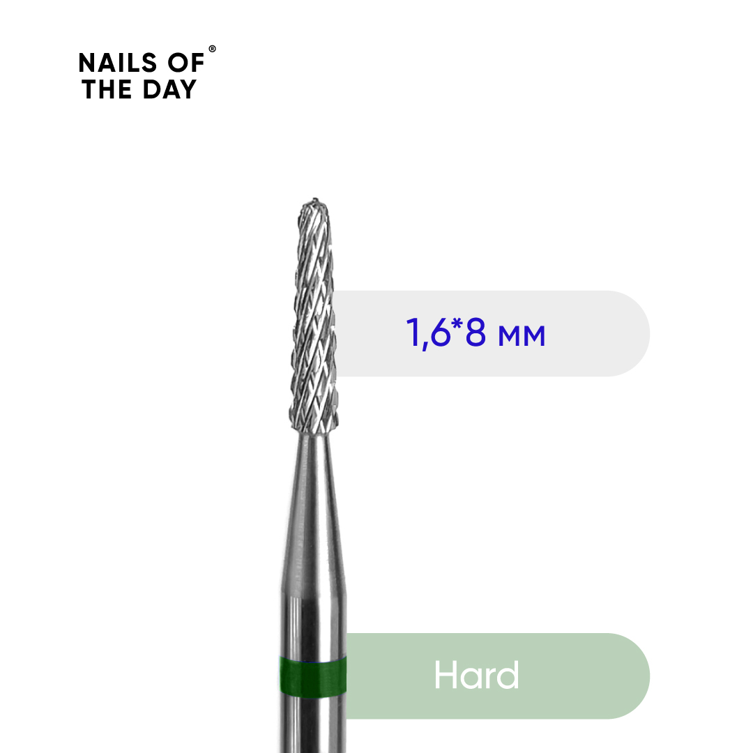 Nailsoftheday nõellõikur - kaubamärgiga karbiidist nõelroheline lõikur, 1,6*8 mm.