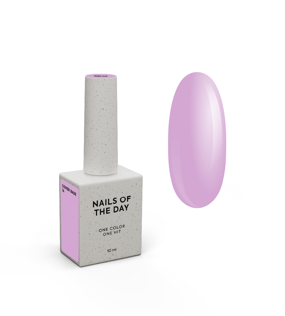 Nailsoftheday Cover base 14 — lilla aluskate küüntele, 10 ml