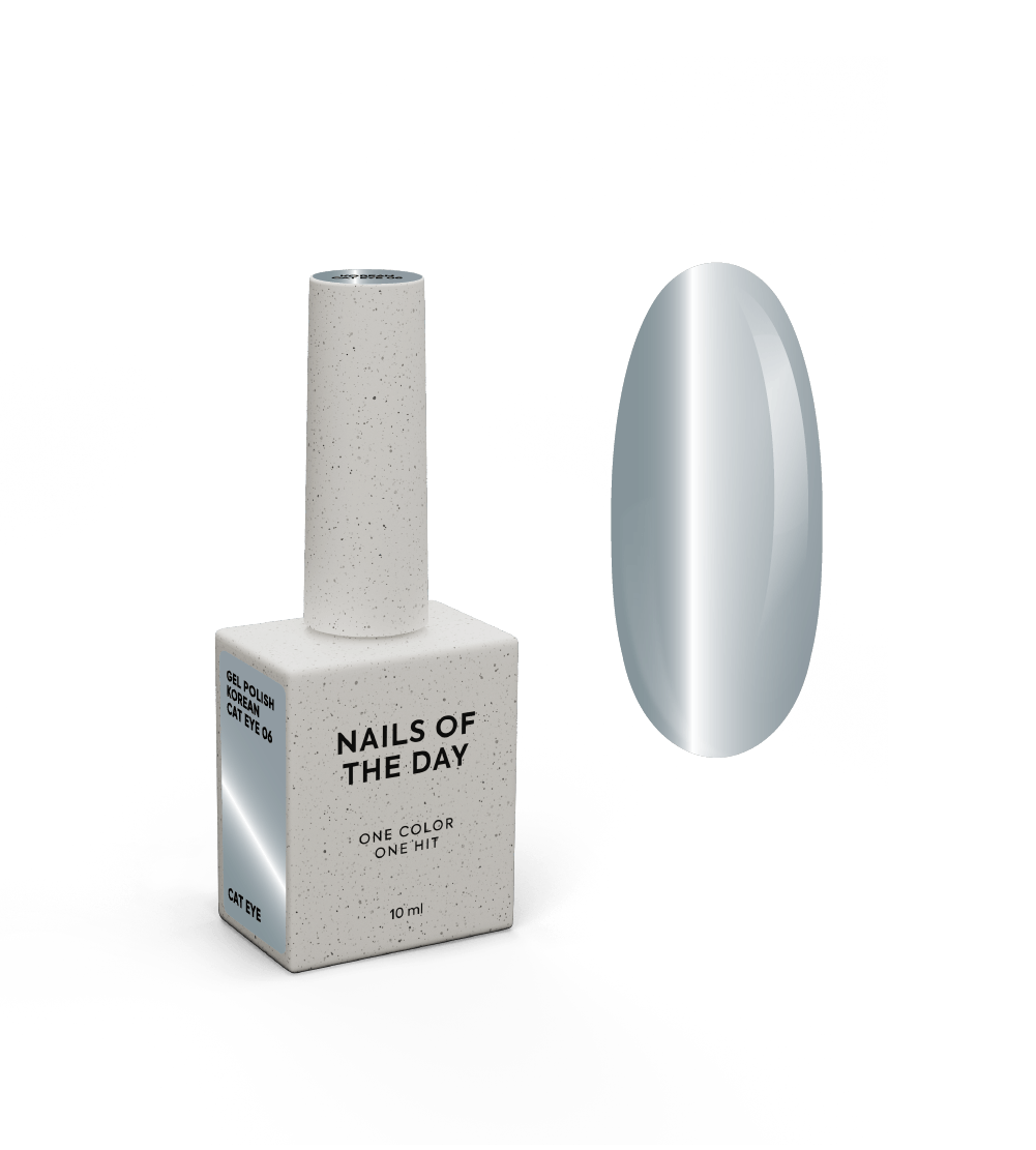 NAILSOFTHEDAY Korean cat eye 06 – hallikassinine kassisilma geellakk, 10 ml
