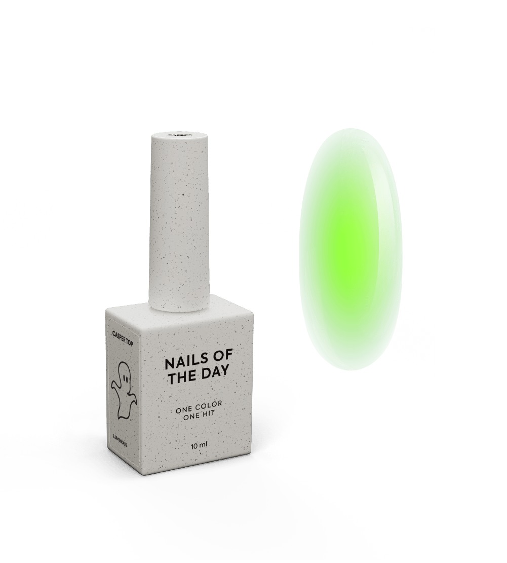 NAILSOFTHENIGHT Casper helendav topp — helendav topp, mis helendab pimedas, 10 ml