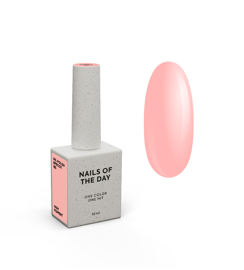 NAILSOFTHEDAY Gel Polish Apricot - aprikoosi geellakk küünte katmiseks ühes kihis, 10 ml