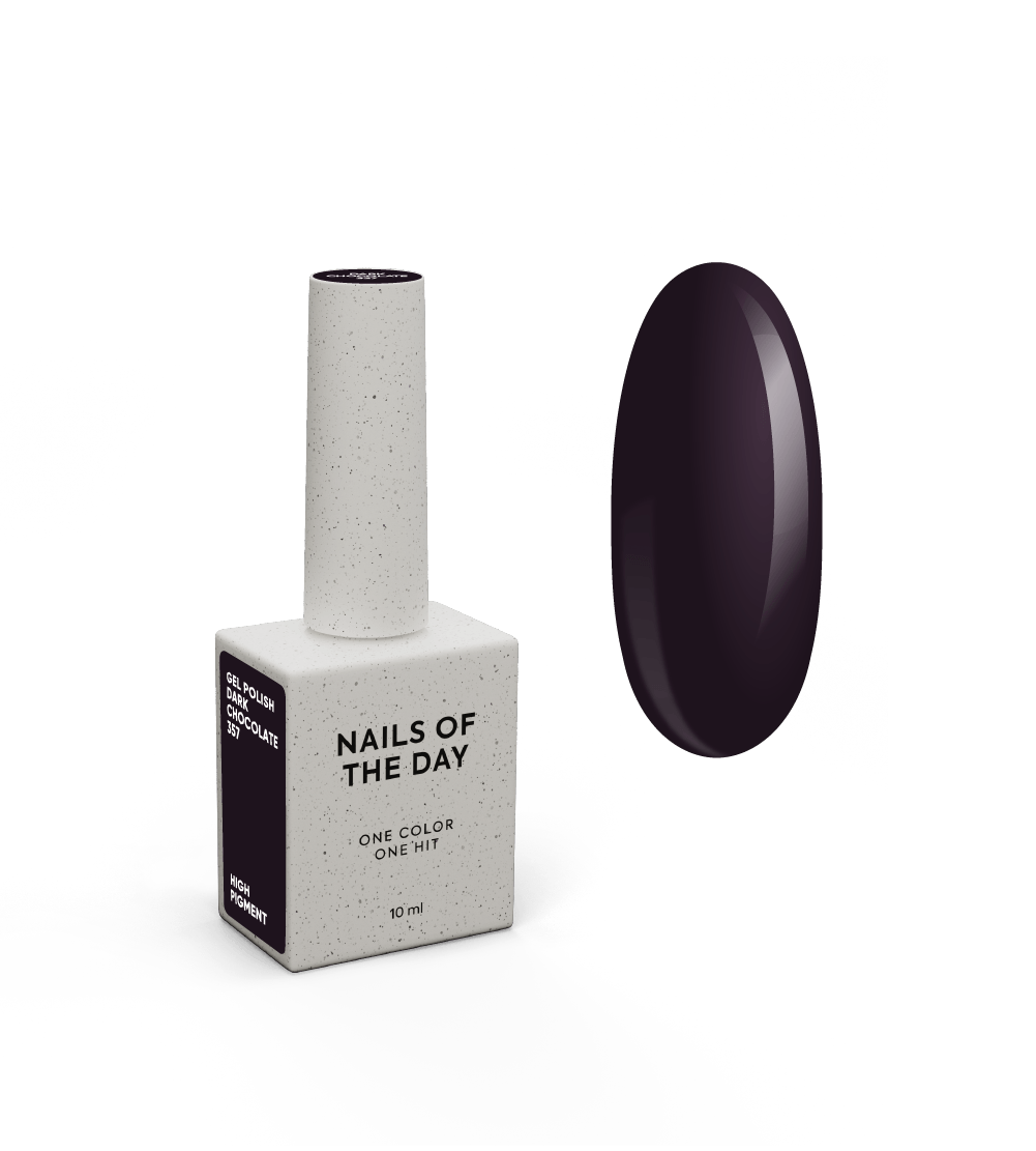NAILSOFTHEDAY Gel Polish Dark Chocolate - tumepruun geellakk ühes kihis kattuvatele küüntele, 10 ml