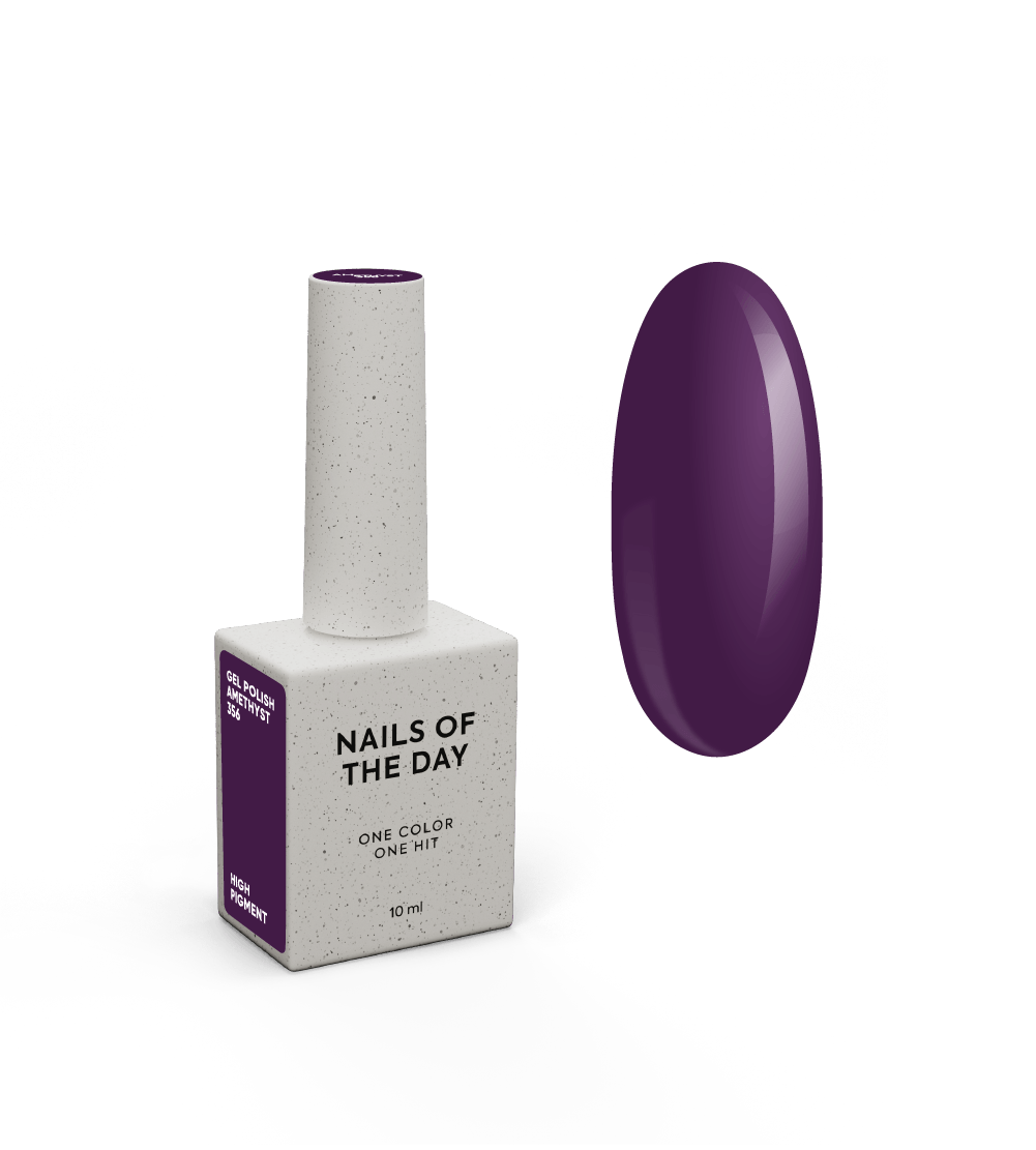 NAILSOFTHEDAY Geellakk Amethyst — tumelilla ühes kihis kattuv geellakk, 10 ml