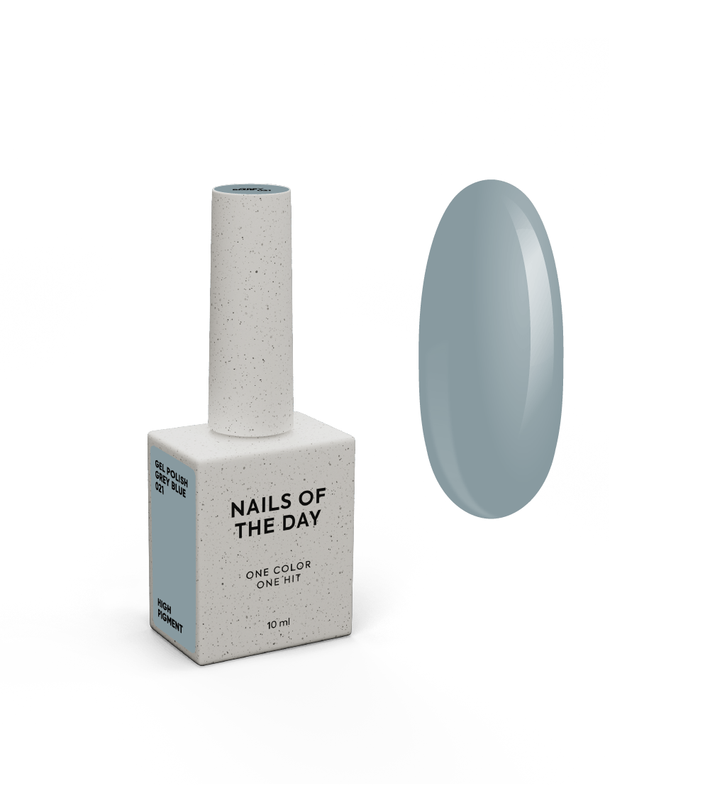 NAILSOFTHEDAY Geellakk Grey blue — hallikassinine geel-küünelaki kate ühes kihis, 10 ml