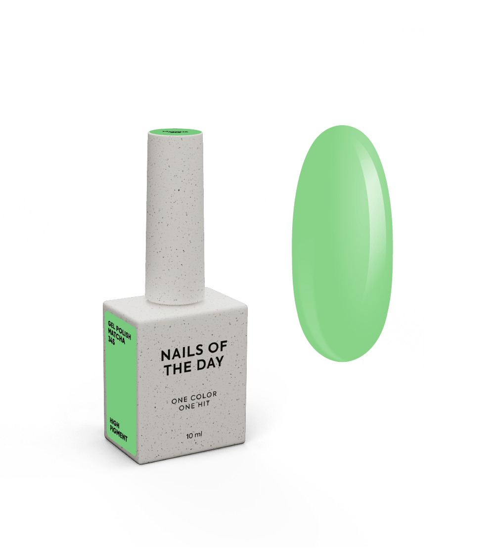 NAILSOFTHEDAY Geellakk Matcha — ühes kihis kattuv pistaatsia geellakk, 10 ml