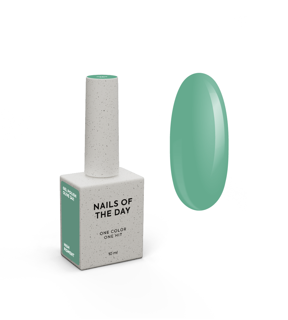 NAILSOFTHEDAY Gel Polish Olive — ühes kihis kattuv külm oliiviga geellakk, 10 ml