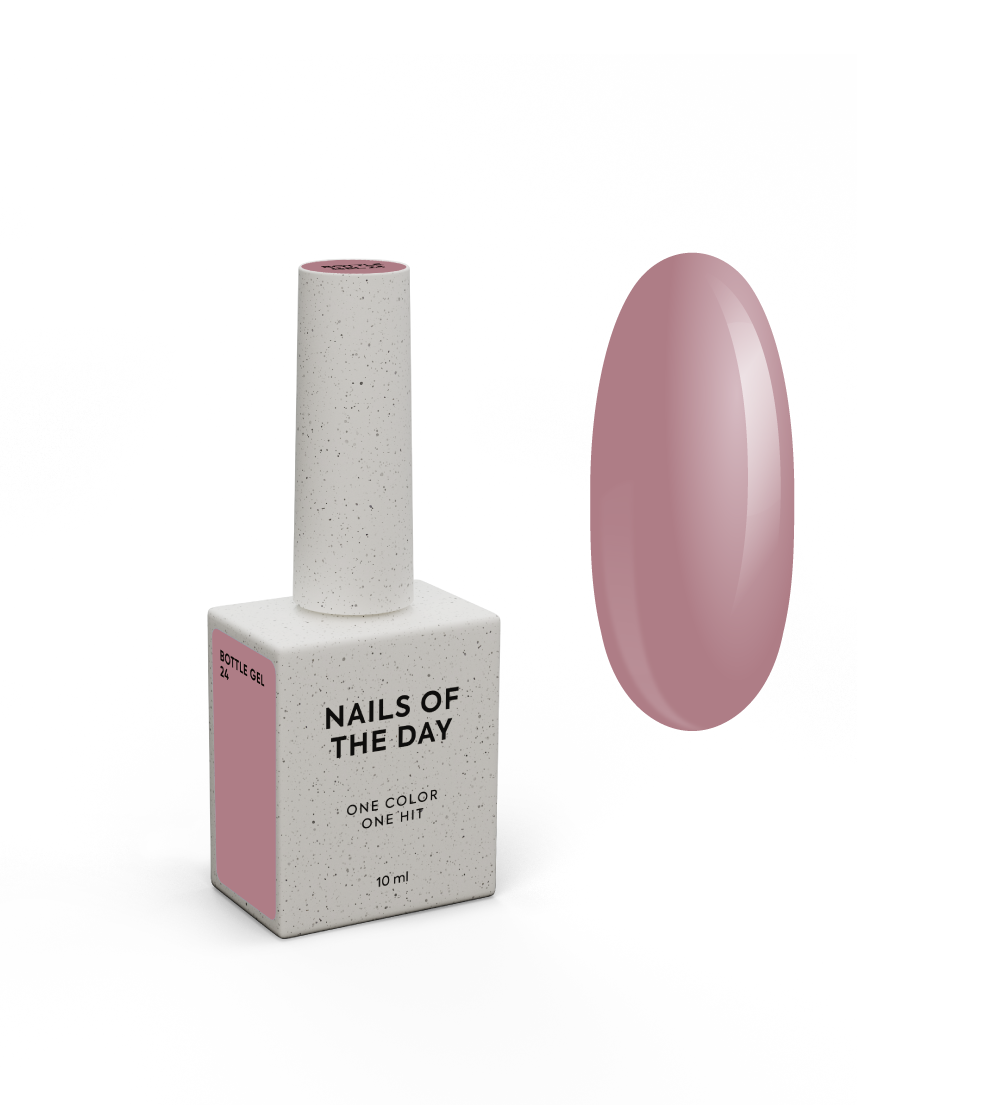 NAILSOFTHEDAY Bottle gel 24 – nude eriti tugev küünte tugevdamise geel, 10 ml