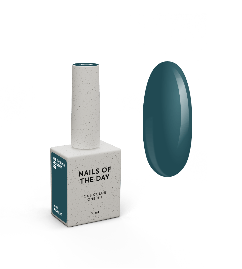 NAILSOFTHEDAY Gel Polish Sequoia — ühes kihis kattuv tume oliivivärvi geellakk, 10 ml