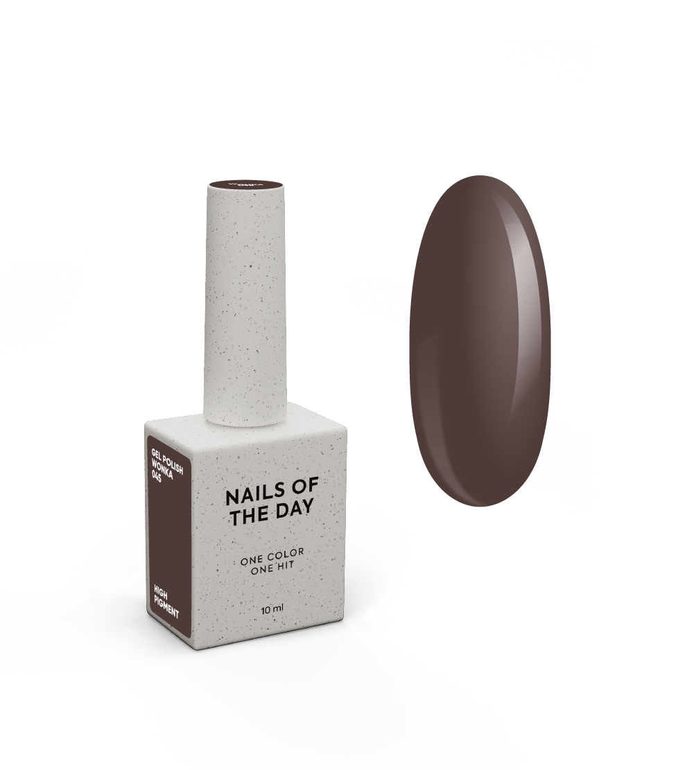 NAILSOFTHEDAY Geellakk Wonka - ühes kihis kattuv pruun geellakk, 10 ml