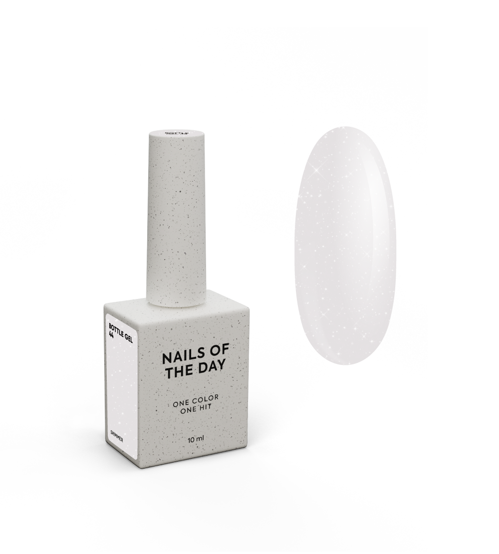 NAILSOFTHEDAY Bottle gel 44 shimmer – geel küünte tugevdamiseks, 10 ml