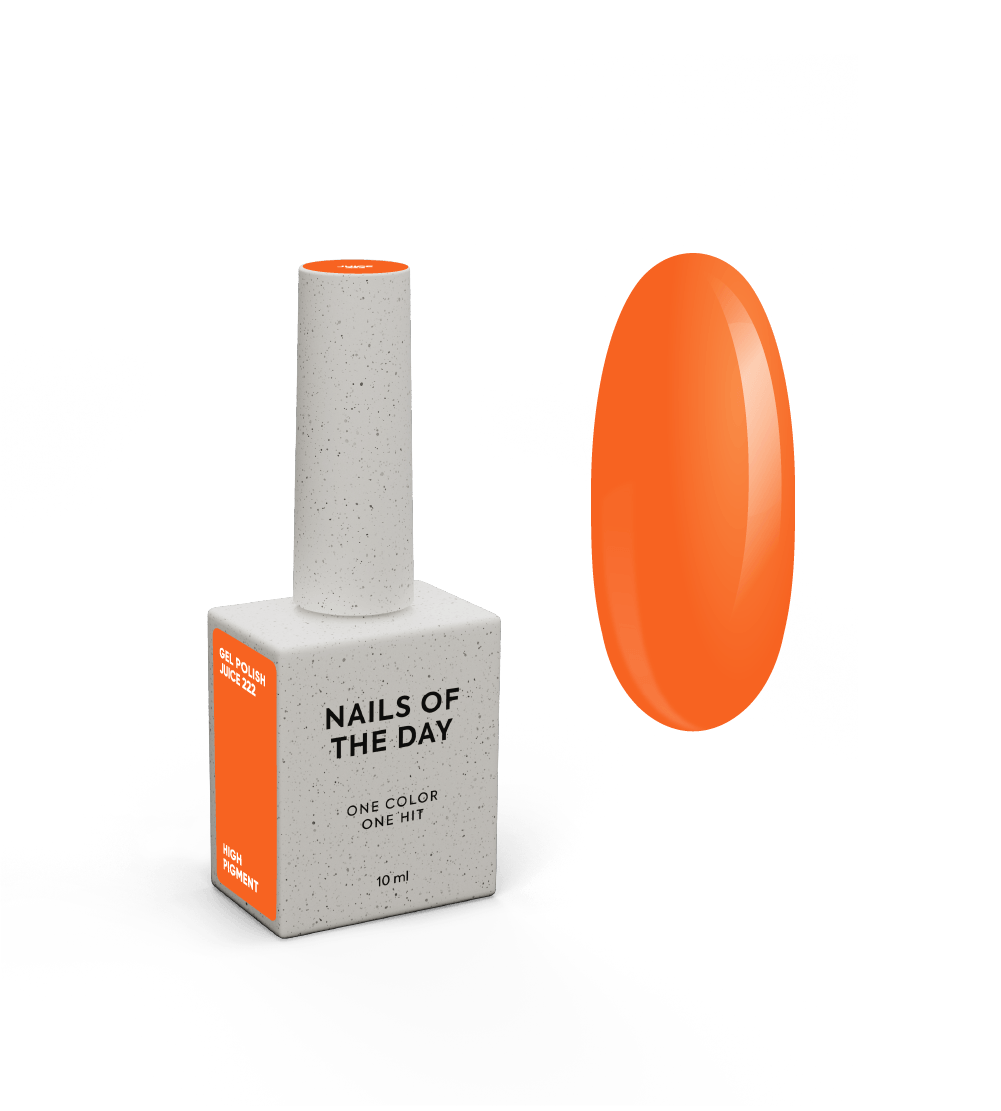 NAILSOFTHEDAY Gel Polish Juice 222 — erelooranž geellakk, 10 ml