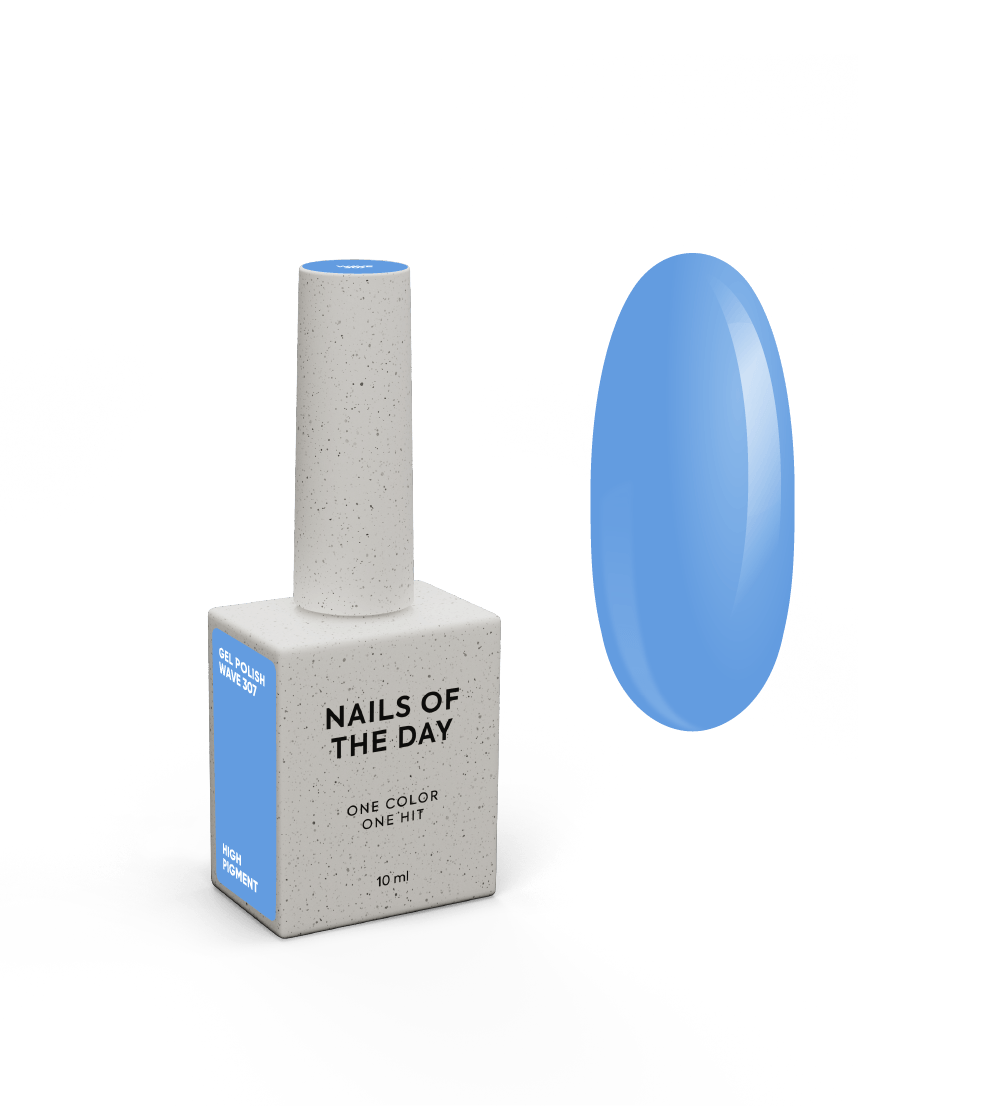 Geellakk NAILSOFTHEDAY Gel Polish Wave 307, helesinine, 10 ml
