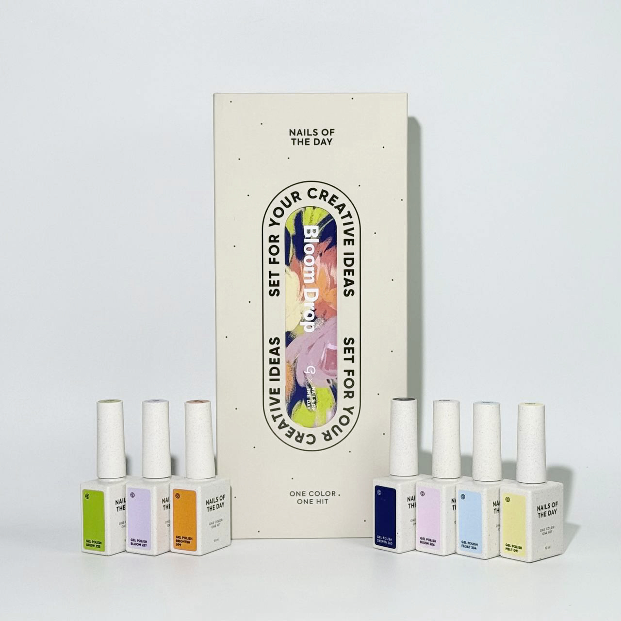 Geellakkide komplekt NAILSOFTHEDAY Bloom Drop gel polish (7 x 10 ml)