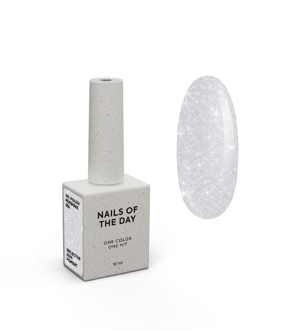 NAILSOFTHEDAY Milkshake 004 — piimjas valgust peegeldav geellakk, 10 ml