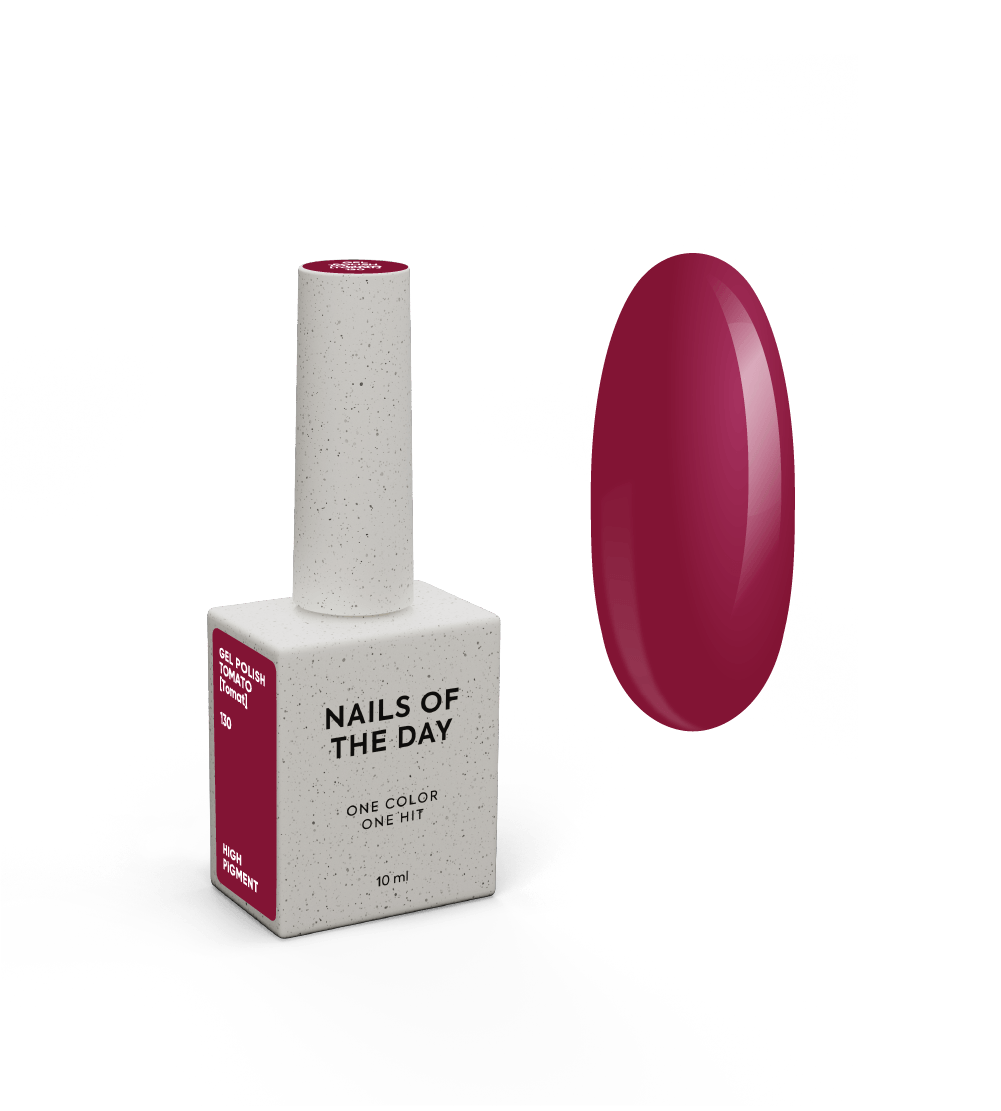 NAILSOFTHEDAY Gel polish Tomato [Tomat] 130 — tomatipunane geellakk, 10 ml