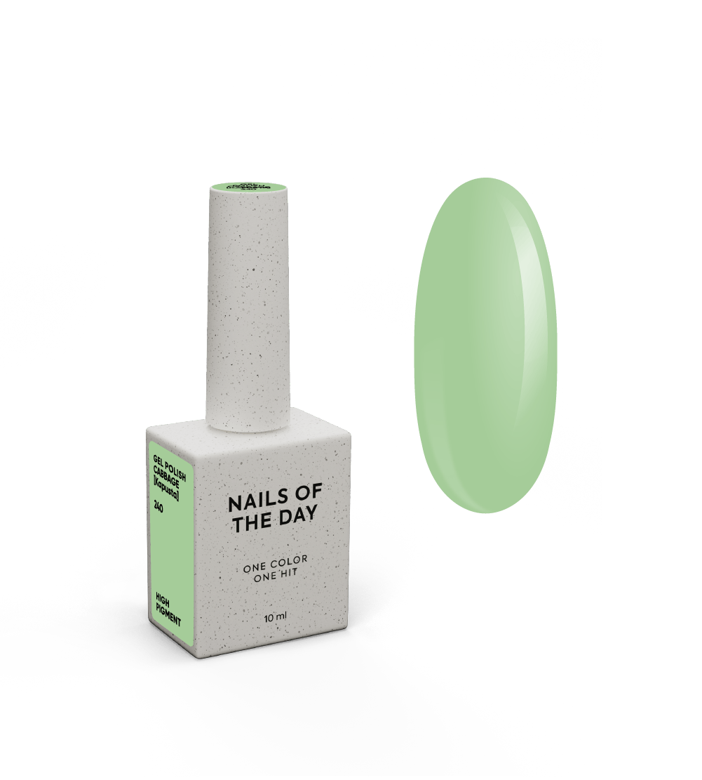 NAILSOFTHEDAY Gel polish Cabbage 240 — rohekas salatiroheline geellakk, 10 ml