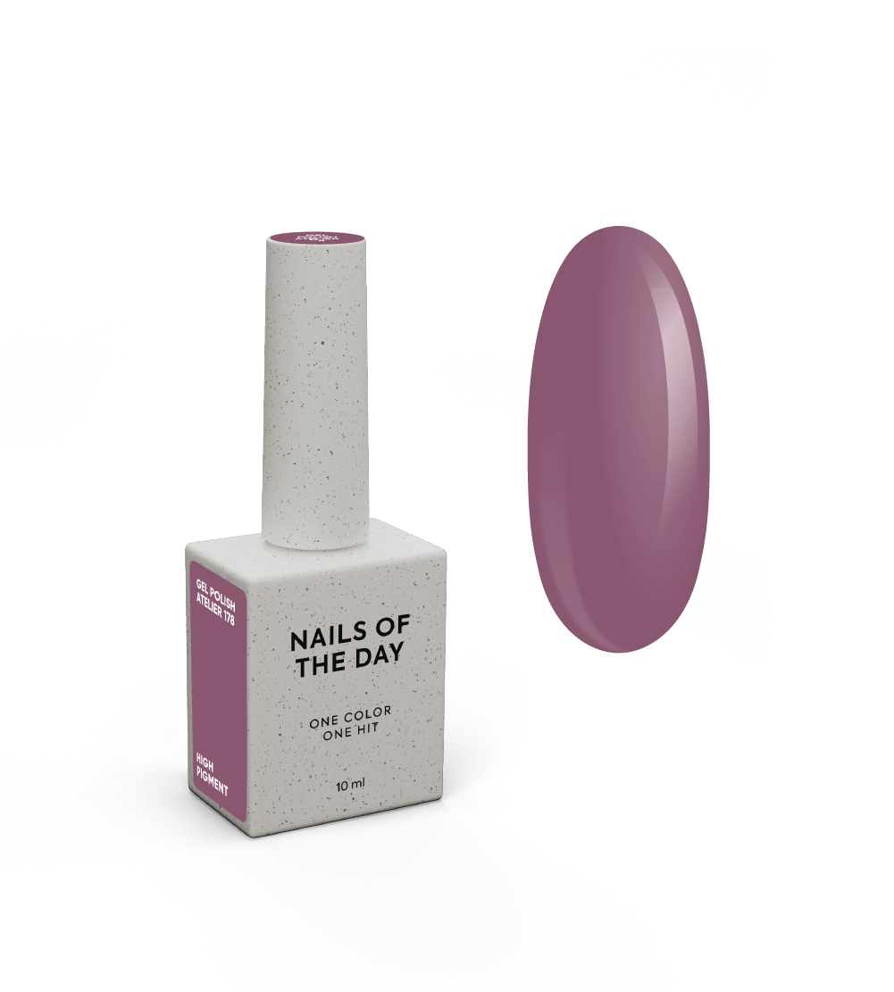 NAILSOFTHEDAY Gel Polish Atelier 178 — tume tolmusroosa geellakk, 10 ml