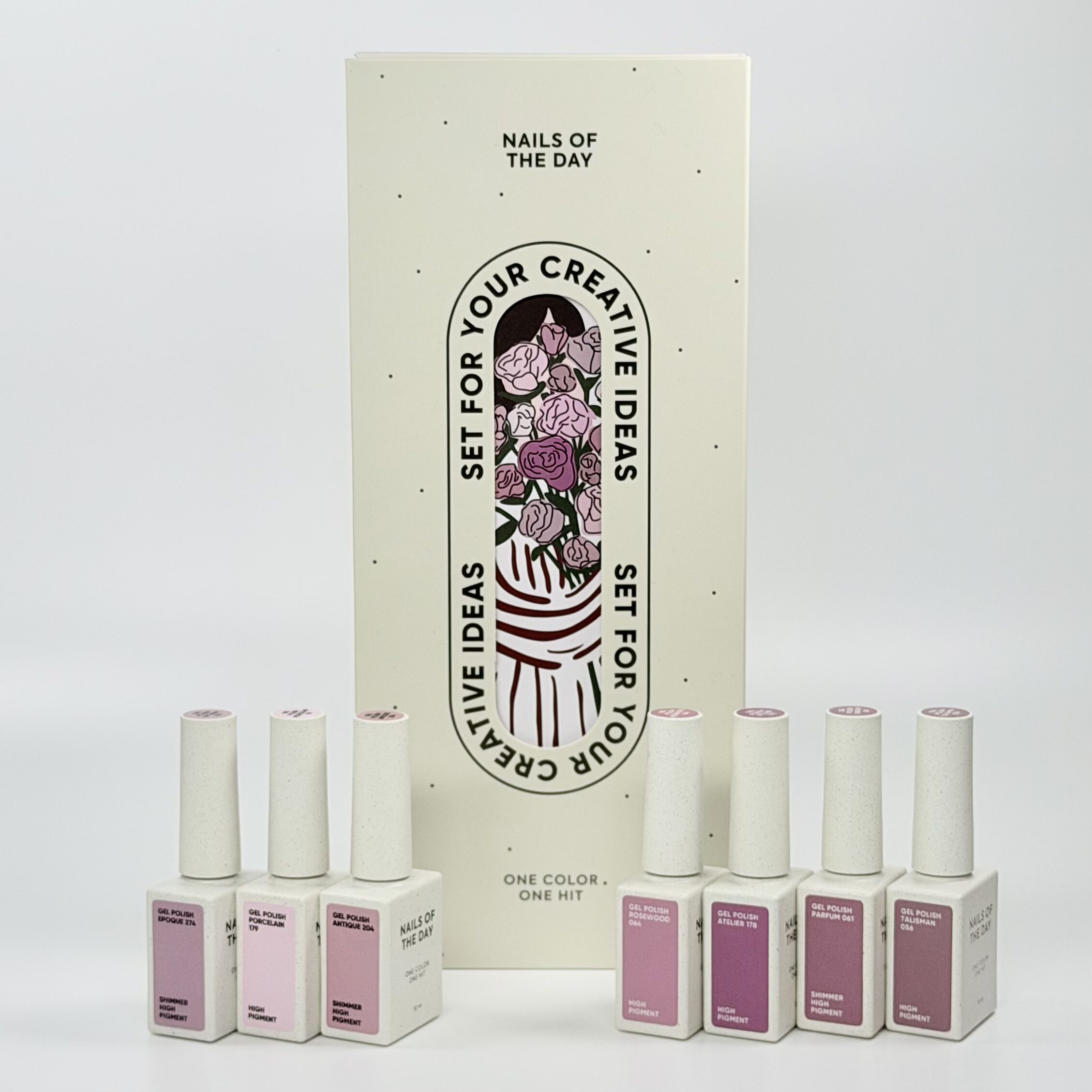 Geellakkide komplekt NAILSOFTHEDAY Old Rose Collection (7 tk)