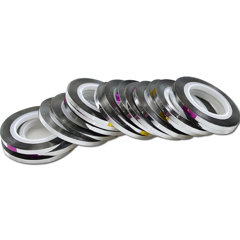 *** Липкая лента для дизайна ногтей СЕРЕБРЯНАЯ 2mm ___OLG004 (833)