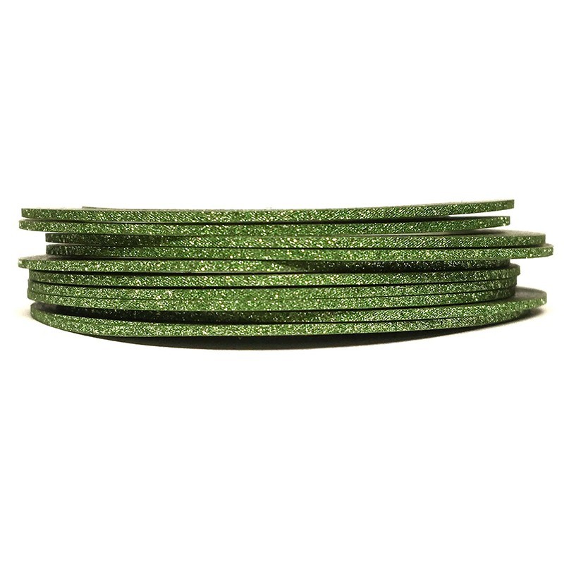 ***Липкая лента для дизайна ногтей ЗЕЛЕНЫЙ ПЕСОК 2mm ___OLG005 (854)