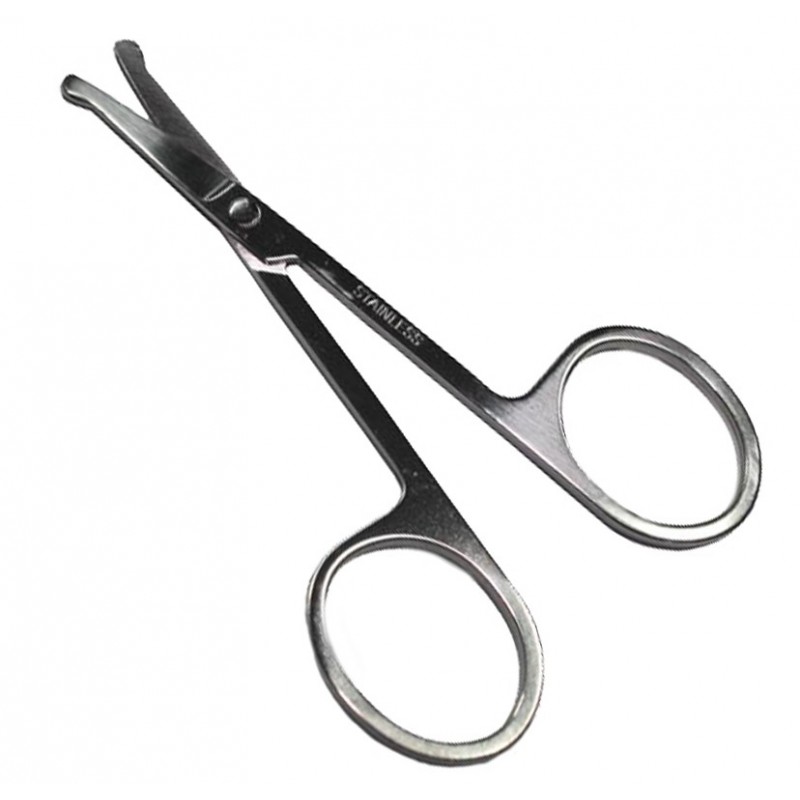 ***Закругленные маникюрные ножницы с защитой для детей STAINLESS 9 см ___NAT055 (828)