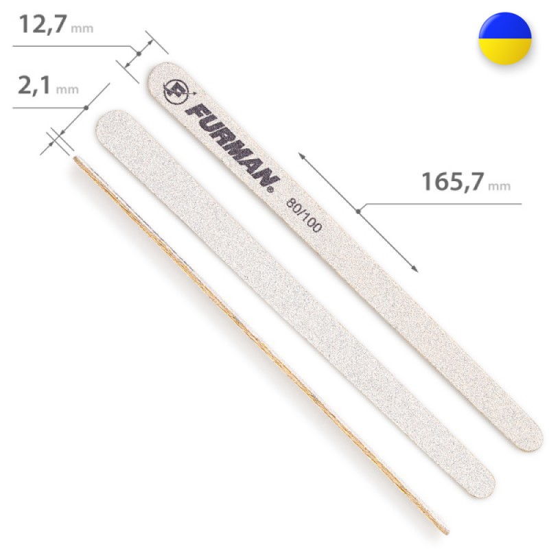 Пилочка Для Ногтей Фурман Капля 80/100 ___MRL425G (921)