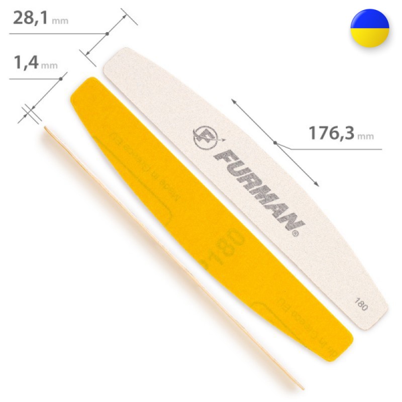 На полиуретановой основе (пене) Сменные наждачки для пилочки ФУРМАН дуга 180грит 10шт ___MRL500G (801)