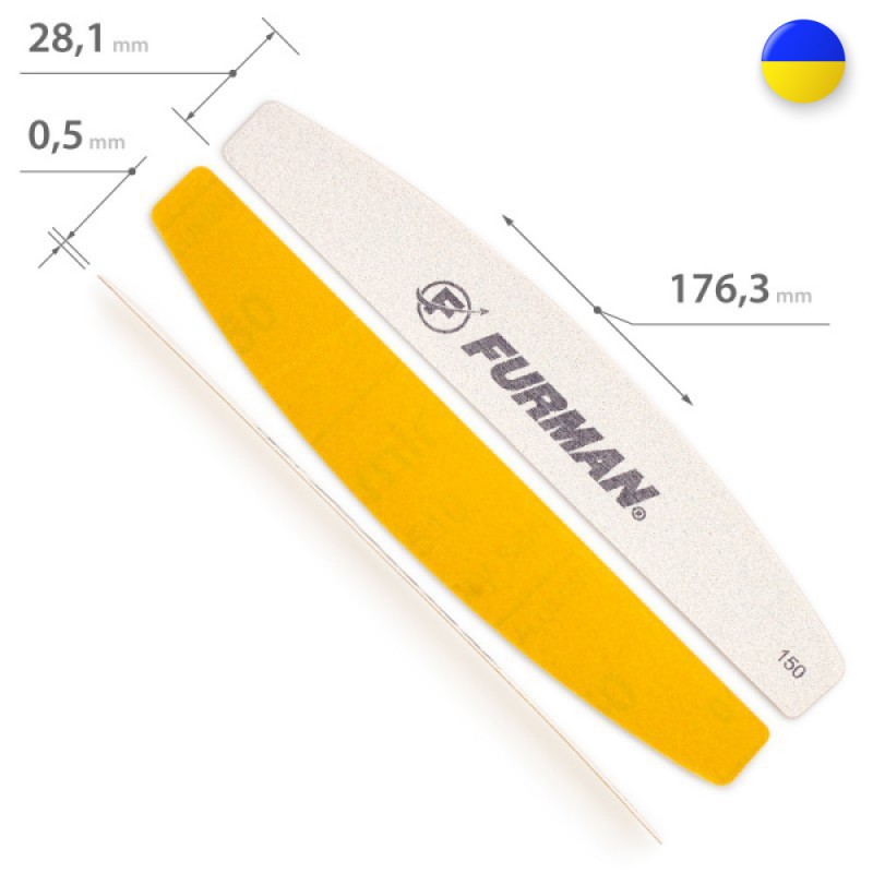 На полиуретановой основе (пене) Сменные наждачки для пилочки ФУРМАН дуга 150 грит 10шт ___MRL500G (1575)