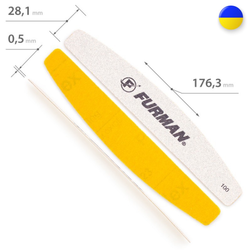 На полиуретановой основе (пене) Сменные наждачки для пилочки ФУРМАН дуга 100 грит 10шт ___MRL500G (1599)