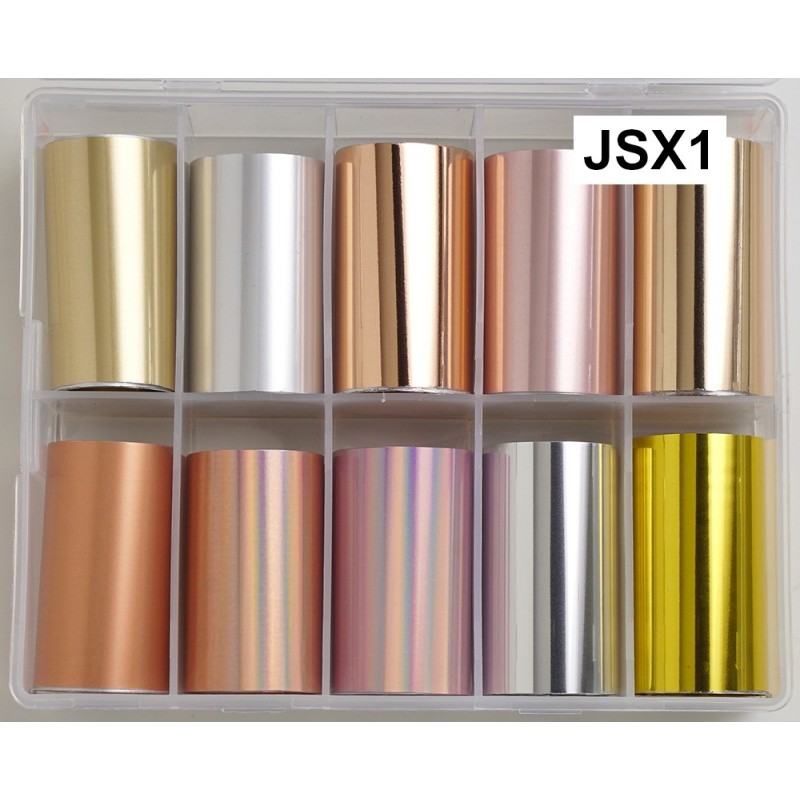 Длина 100 см. Набор Широкой Фольги Для Дизайна Ногтей JSX1 ___KRY060/077 (2409)