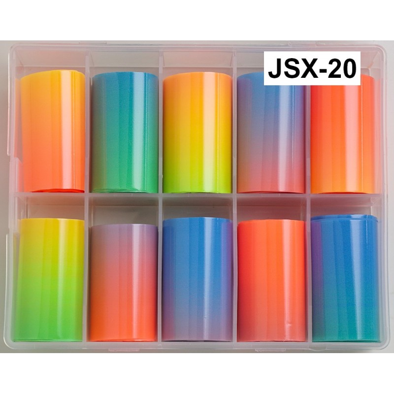 Длина 100 см. Набор Широкой Фольги Для Дизайна Ногтей JSX-20   ___KRY060/078 (2413)