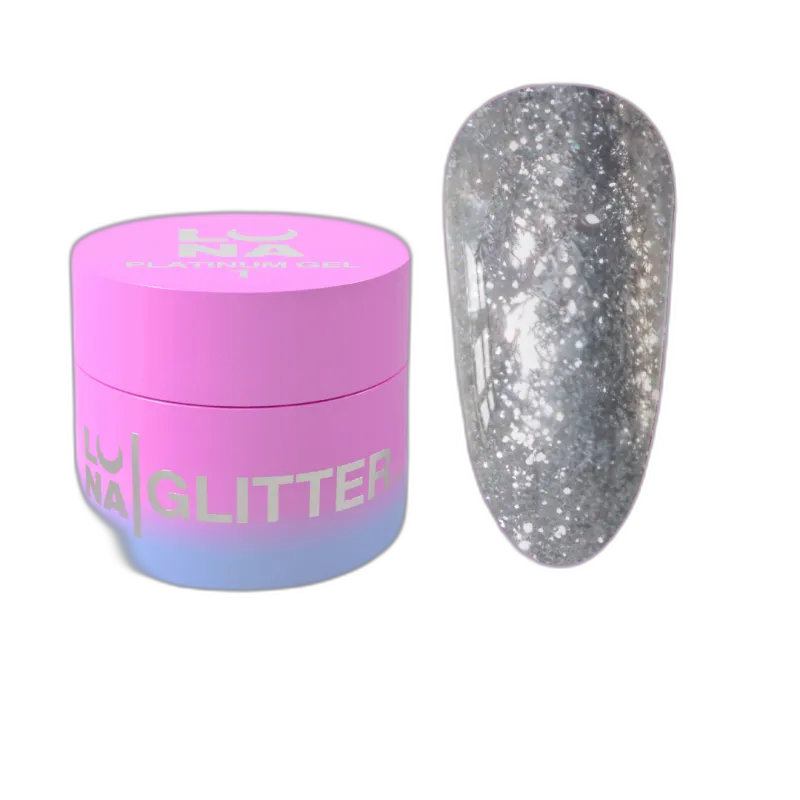 Glitter for nails Platinum Gel No. 1 5ml