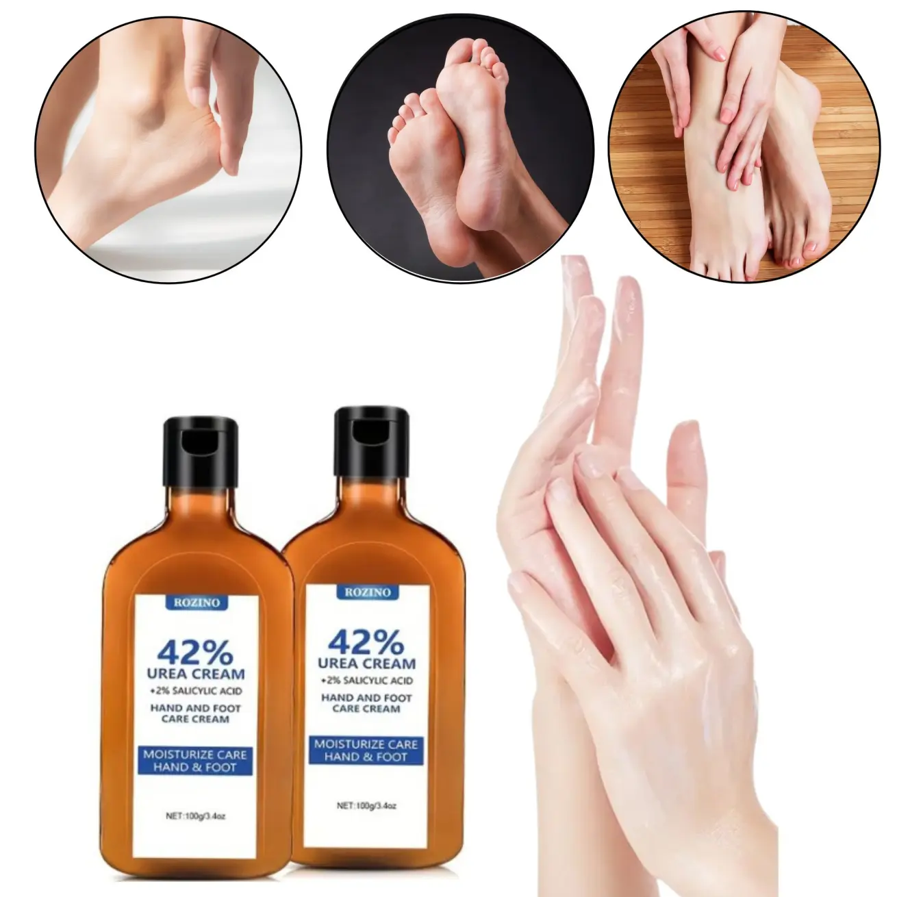 Rozino — Moisturizing Hand & Foot Cream with 42% Urea, 100 g, Set of 2