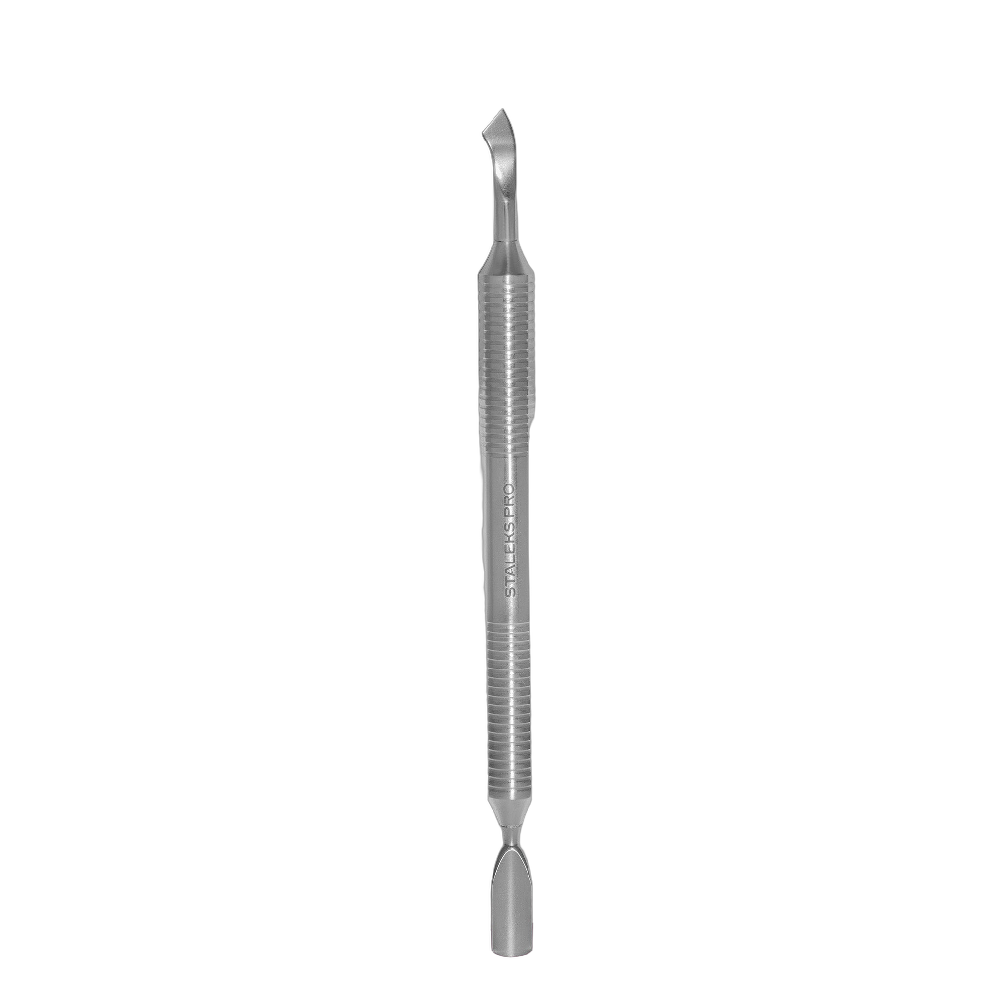 Hollow manicure pusher EXPERT 100 TYPE 4.2 (rounded pusher and bent blade)