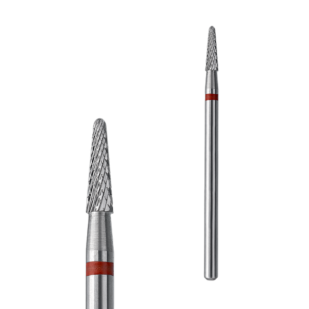 Фреза твердосплавная Конус STALEKS PRO EXPERT 2,3 х 8 мм красная