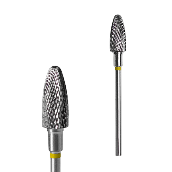 Carbide Nail Bit Corn Shape STALEKS PRO EXPERT 6 x 14 mm Extra-Fine (Yellow)