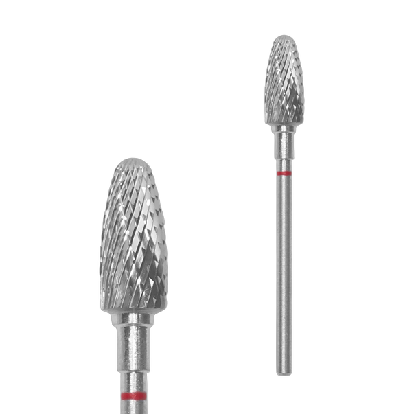 Carbide Nail Bit Corn Shape STALEKS PRO EXPERT 6 x 14 mm Fine (Red)