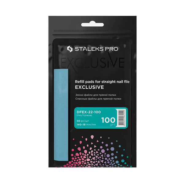Vahetusfailide komplekt sirgele viilile 100 grit STALEKS PRO EXCLUSIVE 22, 50 tk