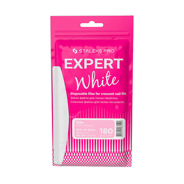 Vahetatavad valged failid poolkuuviilile 180 grit STALEKS PRO EXPERT 42 50 tk