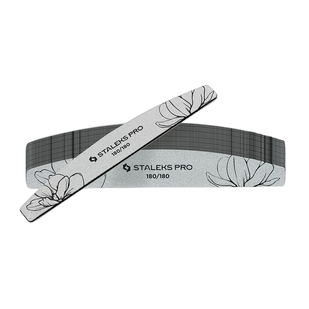 Пилка для нігтів минеральная STALEKS PRO EXPERT 40 180/180 грит (півмісяць) 25 шт