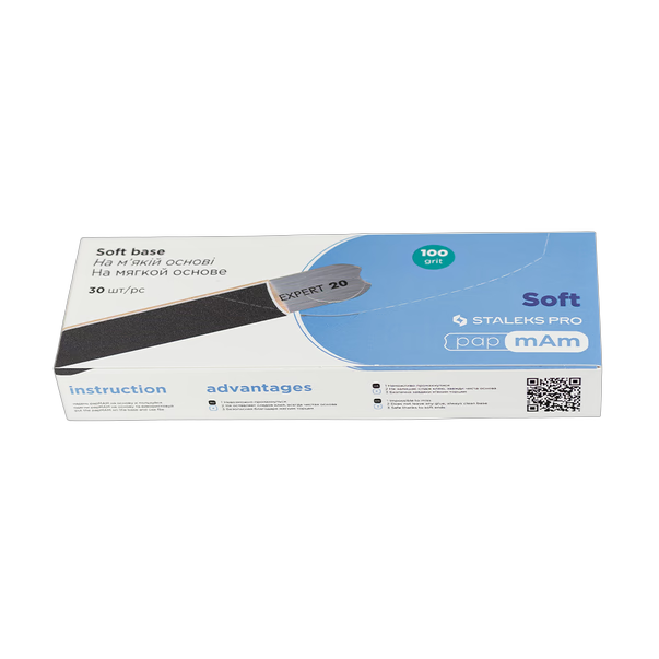 Vahetusfailid papmAm pehmel alusel sirgele viilile 100 grit STALEKS PRO EXPERT 20, 30 tk