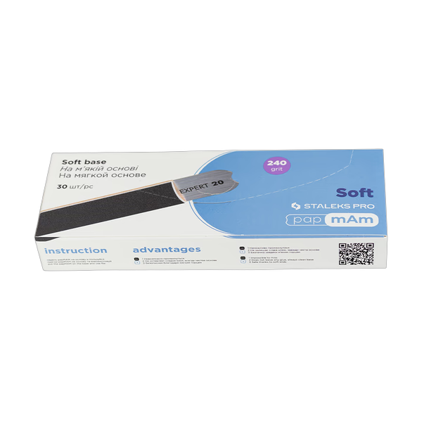 Vahetatavad viilid pehmel alusel papmAm sirgele alusele 240 grit STALEKS PRO EXPERT 20, 30 tk